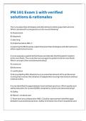 PN 101 Exam 1 with verified solutions & rationales
