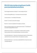 PN 101 Intro to Nursing Exam 2 with precise detailed solutions