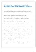 Wastewater Collections Class D Test Questions with verified detailed solutions