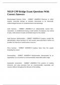 NIGP CPP Bridge Exam Questions With Correct Answers 