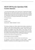 NIGP CPP Practice Questions With Correct Answers