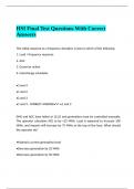 HSI Final Test Questions With Correct Answers