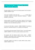 HSI Instructor Trainer Exam Questions With Correct Answers&period;