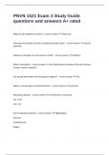 PNVN 1521 Exam 3 Study Guide questions and answers A&plus; rated