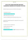 EPC 4E TEST EXAM QUESTIONS AND WELL ELABORATED ANSWERS JUST RELEASED THIS YEAR