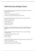  CRM Final Exam Multiple Choice Questions And Answers Verified Answers Pass Guaranteed&period;