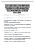 LVN 101 COMPLETE EXAM QUESTIONS WITH CORRECT SOLUTIONS UPDATED 2025&sol;2026 ALREADY GRADED&vert;&vert;100&percnt; GUARANTEED PASS&excl;&excl;&excl;<<NEWEST VERSION>>