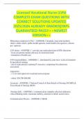 Licensed Vocational Nurse &lpar;LVN&rpar; COMPLETE EXAM QUESTIONS WITH CORRECT SOLUTIONS UPDATED 2025&sol;2026 ALREADY GRADED&vert;&vert;100&percnt; GUARANTEED PASS&excl;&excl;&excl;<<NEWEST VERSION>>