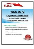 WGU D772 Objective Assessment &vert; Actual Questions & Answers &vert; 50 Qs with Rationales &vert; 100&percnt; Guaranteed Pass