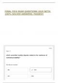 FINAL FIFA EXAM QUESTIONS 2025 WITH 100&percnt; SOLVED ANSWERS&comma; PASSED&excl;&excl;