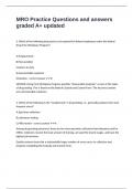 MRO Practice Questions and answers graded A&plus; updated