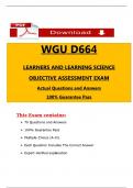 D664 Objective Assessment Exam Review Questions and Revised Answers with Rationales&comma; &lpar;2025 &sol; 2026&rpar; &lpar;A&plus; Guarantee&rpar;