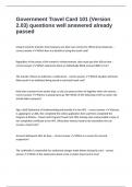 Government Travel Card 101 &lpar;Version 2&period;03&rpar; questions well answered already passed