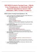 2025 HESI Geriatric Nursing Exam &ndash; Elderly Care&comma; Polypharmacy & Functional Decline Scenarios Questions & Answers with Rationales &vert; 100&percnt; Verified &vert; Graded A&plus;