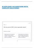 SF RFM EXAM 140 QUESTIONS WITH COMPLETE SOLUTIONS&excl;&excl;