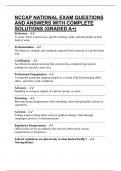 NCCAP NATIONAL EXAM QUESTIONS AND ANSWERS WITH COMPLETE SOLUTIONS &lpar;GRADED A&plus;&rpar;