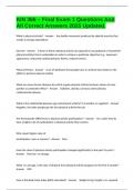 KIN 366 &ndash; Final Exam 1 Questions And All Correct Answers 2025 Updated&period;