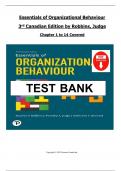 Essentials of Organizational Behaviour &ndash; 3rd Canadian Edition by Robbins & Judge &ndash; Complete Solution Manual &lpar;Chapters 1&ndash;14&rpar;