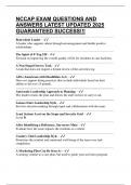 NCCAP EXAM QUESTIONS AND ANSWERS LATEST UPDATED 2025 GUARANTEED SUCCESS&excl;&excl;&excl;