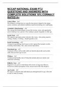 NCCAP NATIONAL EXAM PT&period;2 QUESTIONS AND ANSWERS WITH COMPLETE SOLUTIONS 10&percnt; CORRECT RATED A&plus;