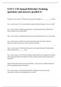 GTCC CH Annual Refresher Training questions and answers graded A&plus;