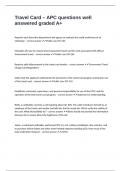 Travel Card &ndash; APC questions well answered graded A&plus;