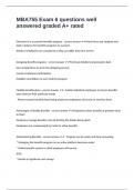 MBA755 Exam 6 questions well answered graded A&plus; rated