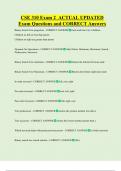 CSE 310 Exam 2  ACTUAL UPDATED   Exam Questions and CORRECT Answers 