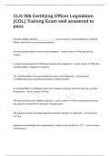 CLG 006 Certifying Officer Legislation &lpar;COL&rpar; Training Exam well answered to pass
