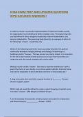 CHDA EXAM PREP 2025 UPDATED QUESTIONS WITH ACCURATE ANSWERS&excl;&excl;