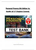 Personal Finance 9th Edition by keown Test Bank All 17 Chapters Covered&comma;