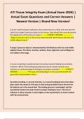 ATI Tissue Integrity Exam &lpar;Actual Exam 2026&rpar; &vert; Actual Exam Questions and Correct Answers &vert; Newest Version &vert; Brand New Version&excl;