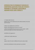 INTRODUCTION TO PROBABILITY (REVIEW OF HOMEWORK QUESTIONS FROM JIM PITMAN'S PROBABILITY TEXTBOOK.) QUESTIONS & ANSWERS RATED 100% CORRECT!!