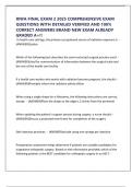 RNFA FINAL EXAM 2 2025 COMPREHENSIVE EXAM QUESTIONS WITH DETAILED VERIFIED AND 100&percnt; CORRECT ANSWERS BRAND NEW EXAM ALREADY GRADED A&plus;&excl;&excl;