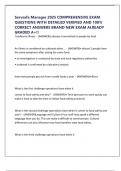 Servsafe Manager 2025 COMPREHENSIVE EXAM QUESTIONS WITH DETAILED VERIFIED AND 100&percnt; CORRECT ANSWERS BRAND NEW EXAM ALREADY GRADED A&plus;&excl;&excl;