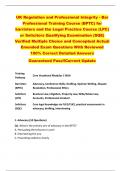 UK Regulation and Professional Integrity - Bar  Professional Training Course &lpar;BPTC&rpar; for  barristers and the Legal Practice Course &lpar;LPC&rpar;  or Solicitors Qualifying Examination &lpar;SQE&rpar;  Verified Multiple Choice and Conceptual Actual  Emended Exam Questions Wit