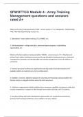 SFWOTTCC Module 4 - Army Training Management questions and answers rated A&plus;