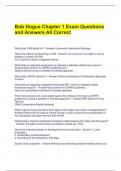Bob Hogue Chapter 1 Exam Questions and Answers All Correct 