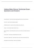 Indiana Water Rescue Technician Exam Questions and Answers