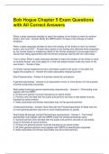 Bob Hogue Chapter 5 Exam Questions with All Correct Answers 