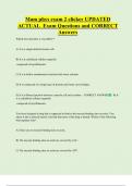 Mam phys exam 2 clicker UPDATED  ACTUAL  Exam Questions and CORRECT  Answers 