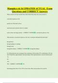 Mamphys ch 16 UPDATED ACTUAL  Exam  Questions and CORRECT Answers