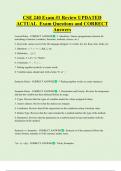 CSE 240 Exam &num;1 Review UPDATED  ACTUAL  Exam Questions and CORRECT  Answers 