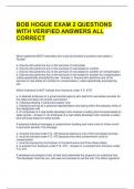 BOB HOGUE EXAM 2 QUESTIONS WITH VERIFIED ANSWERS ALL CORRECT 