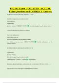 BIO 392 Exam 1 UPDATED   ACTUAL  Exam Questions and CORRECT Answers 