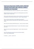 Gold Coast Real Estate EXAM LATEST UPDATED VERSION QUESTIONS AND VERIFIED CORRECT ANSWERS JUST RELEASED