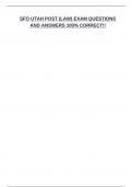 SFO UTAH POST &lpar;LAW&rpar; EXAM QUESTIONS AND ANSWERS 100&percnt; CORRECT&excl;&excl;