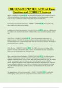 CDEO EXAM UPDATED  ACTUAL Exam  Questions and CORRECT Answers
