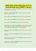 CDEO  Bundled Exam Questions WITH  CORRECT Answers
