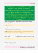 WA Surplus Lines Broker Exam&sol;WA  Surplus Lines Broker Exam 2025&comma;  Washington insurance exam&comma; surplus lines  licensing&comma; broker compliance WA&comma;  underwriting and placement&comma; WA broker  test&comma; verified answers Questions and  Correct Answers&sol; Latest Update &sol; Alr